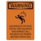 Signmission OSHA Warning Sign, 14" Height Rigid Plastic, Hazardous Volt, Portrait, WS-P-1014-V-13224 OS-WS-P-1014-V-13224 - alternate 1
